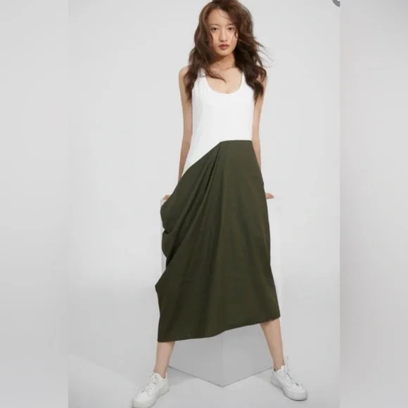 Zara COMBINATION POPLIN DRESS - Picture 1 of 9